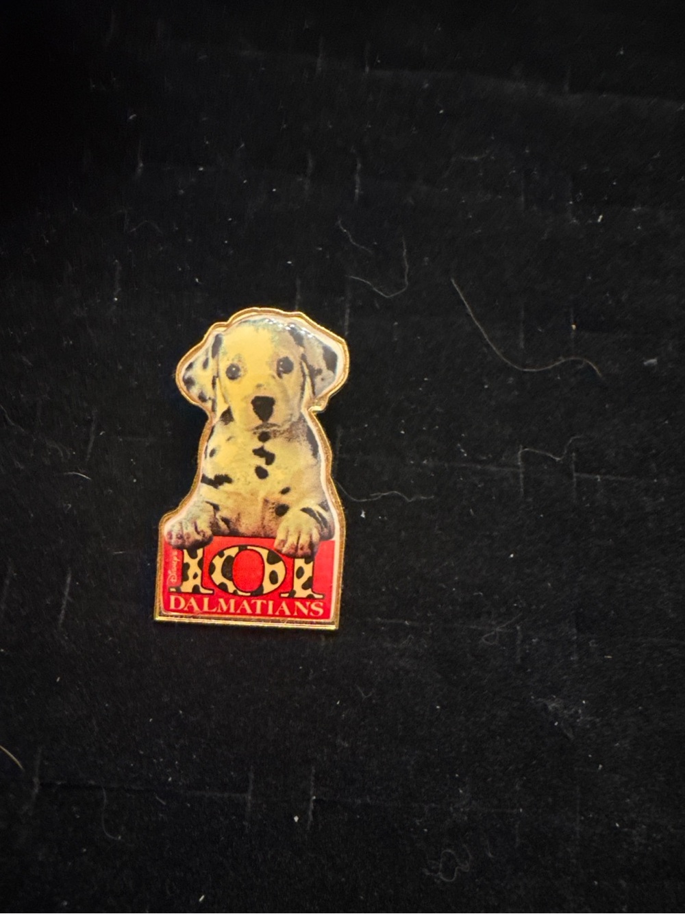 Vintage Disney 101 Dalmatians Puppy Lapel Pin Gold Tone © Disney Taiwan